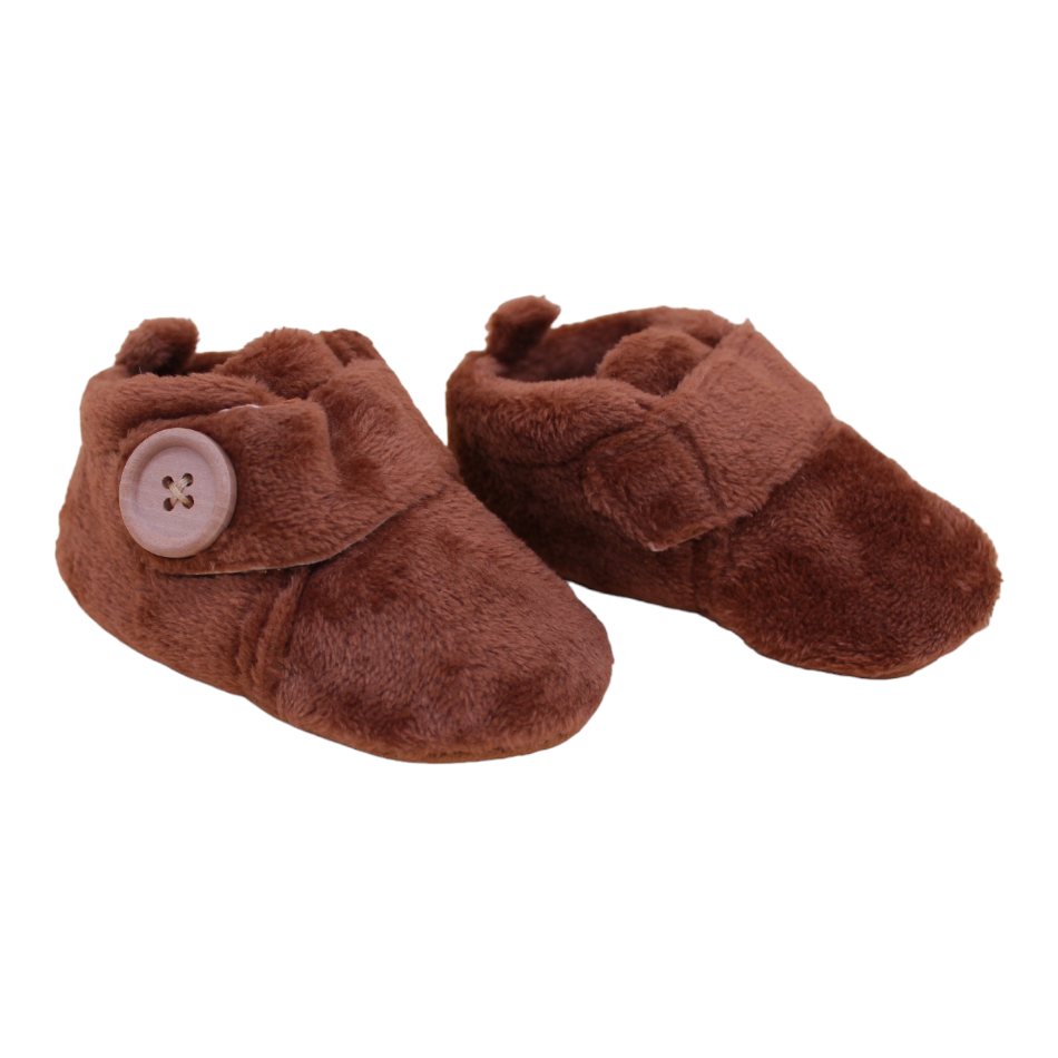 Pat Pat Cozy Soft Sole Baby Booties - Brown
