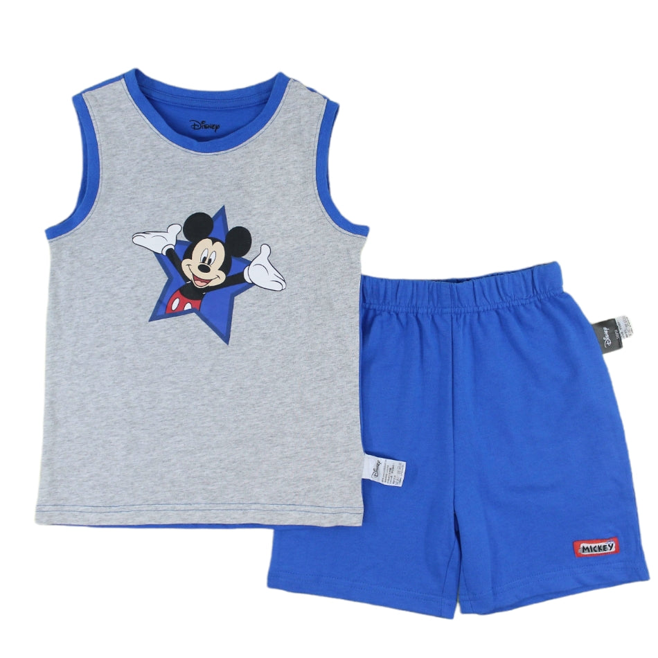Disney Printed Vest And Shorts Set - Star Mickey