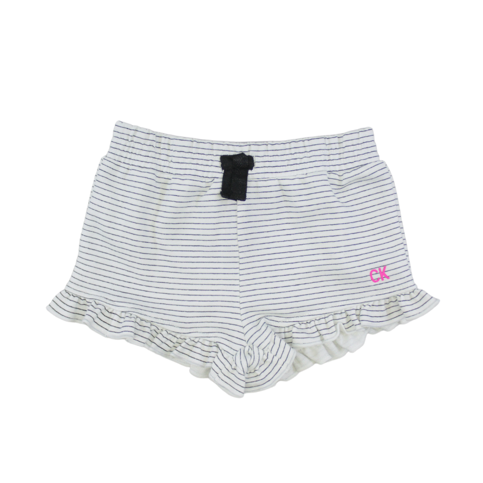 CK 2 Pc Cotton Top And Terry Shorts - Stripes