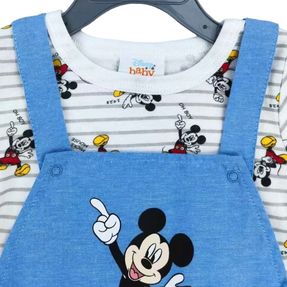 Disney Baby 2 Pc Dungaree & T-Shirt Set - Mickey/Oh Boy