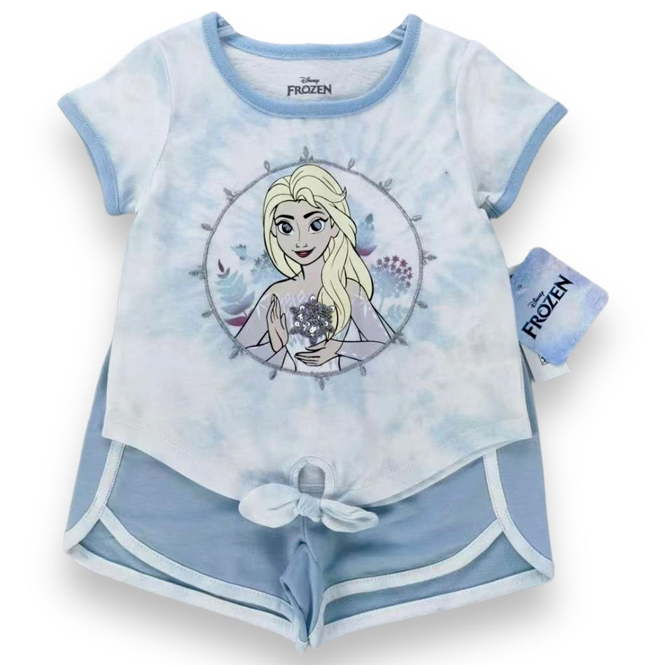 Disney Frozen 2 Pc T-Shirt & Short Set - Elsa