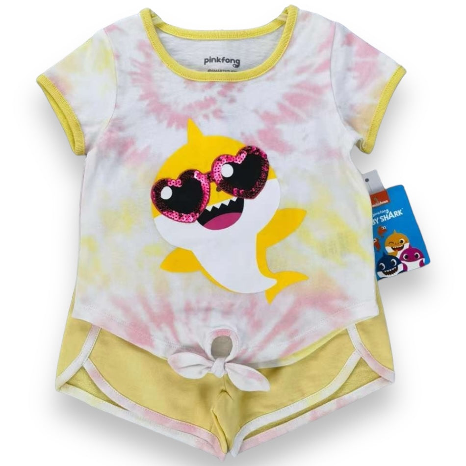 Nickelodeon Pinkfong 2 Pc T-Shirt & Short Set - Baby Shark