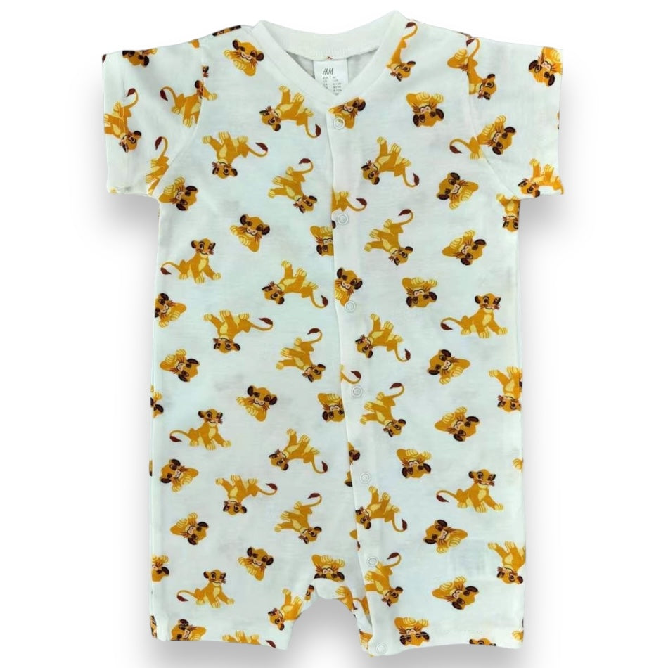 Button Down Printed Bodysuit - Simba