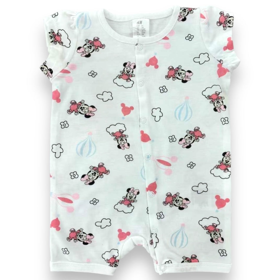 Button Down Printed Bodysuit - Minnie Mouse