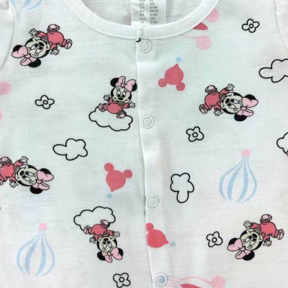 Button Down Printed Bodysuit - Minnie Mouse