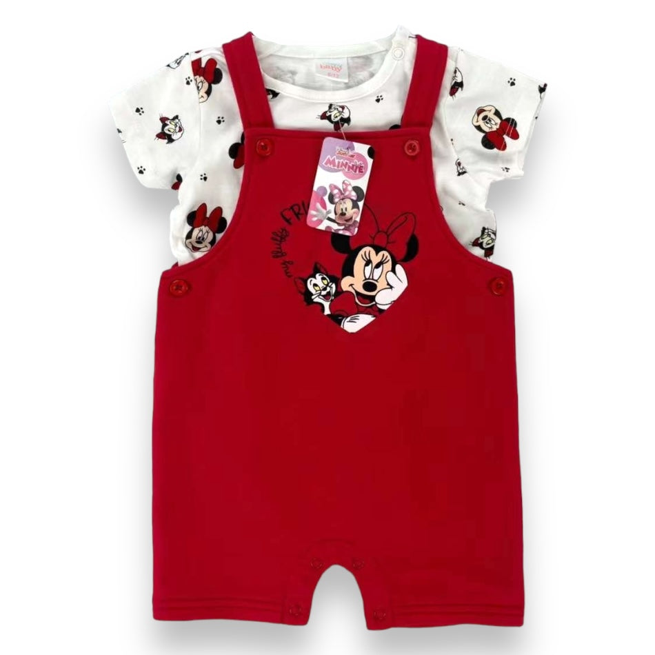 Disney 2 Pc Dungaree And T-Shirt Set - Minnie My Fluffy Friend