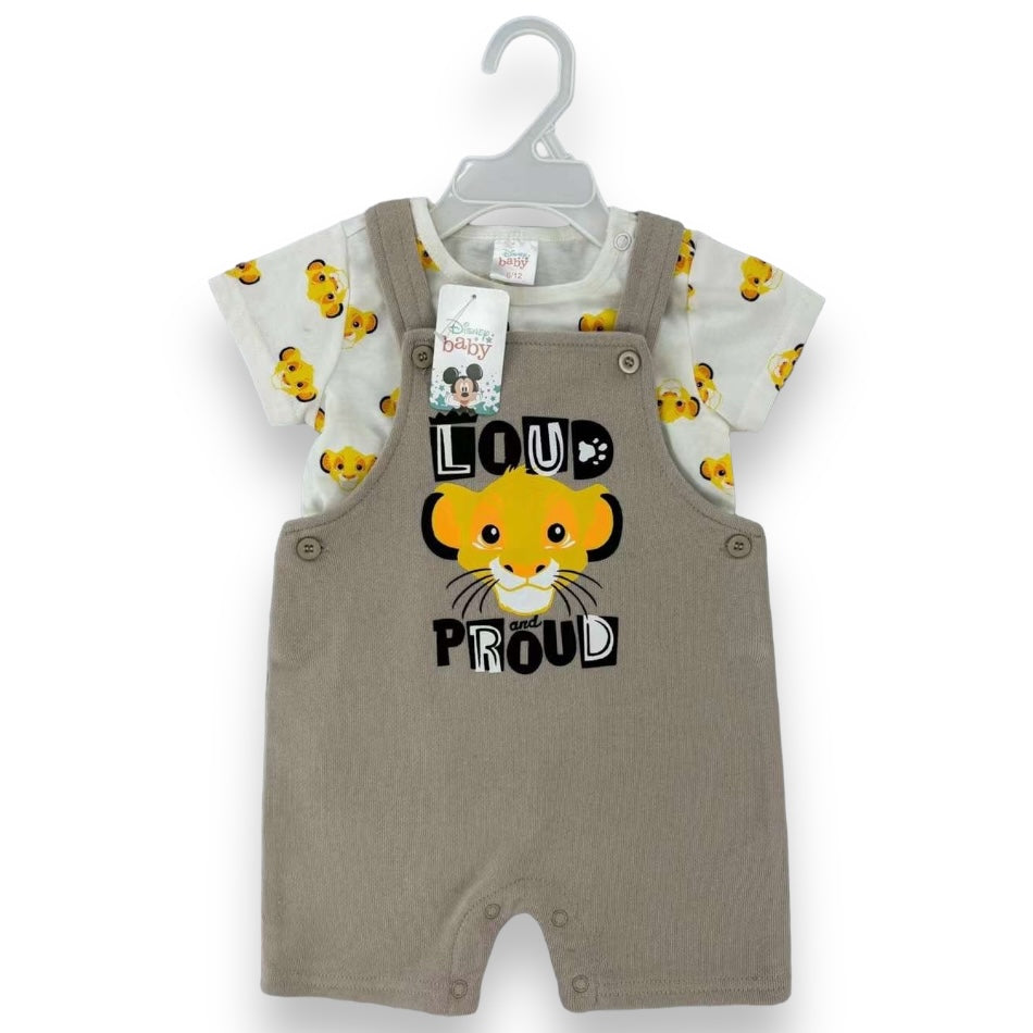 Disney 2 Pc Dungaree And T-Shirt Set - Simba Loud And Proud