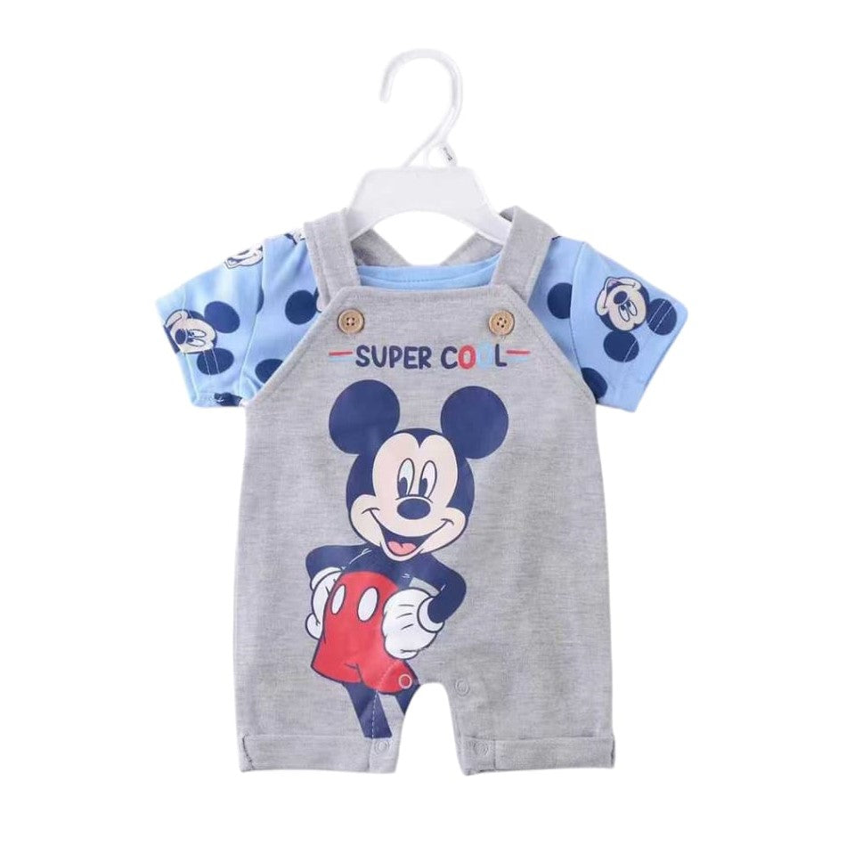 Disney 2 Pc Dungaree & T-Shirt Set - Super Cool Mickey
