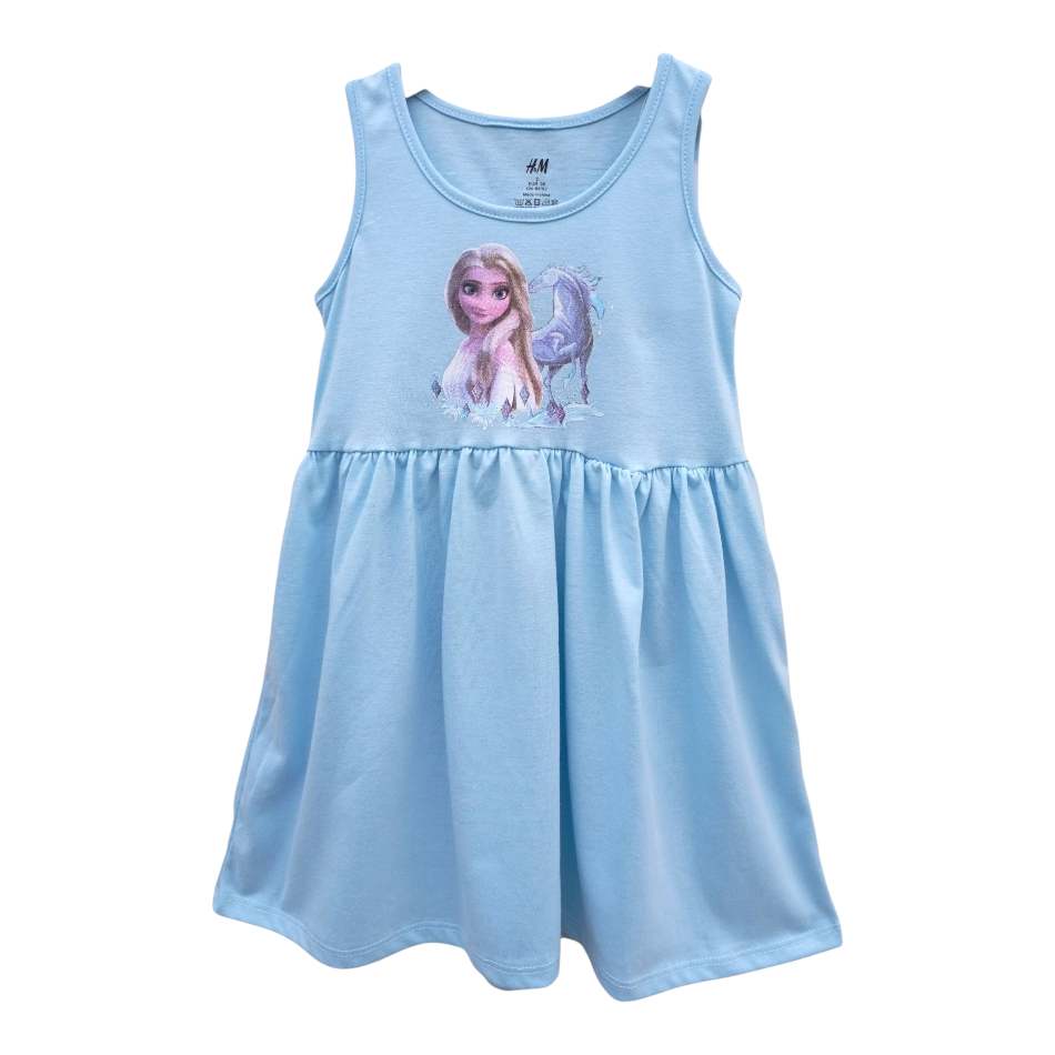 Frozen 1 Sleeveless Printed Dress - Elsa