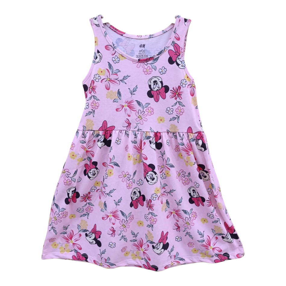 Sleeveless Printed Dress - Floral Minnie