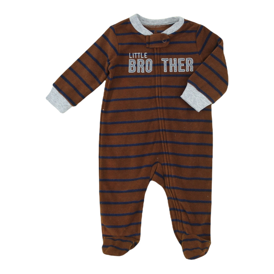 Fleece Zip Up Footed Sleeper - Little Brother