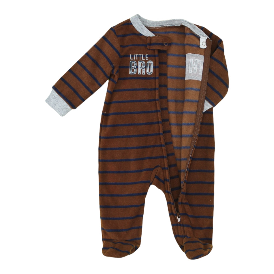 Fleece Zip Up Footed Sleeper - Little Brother