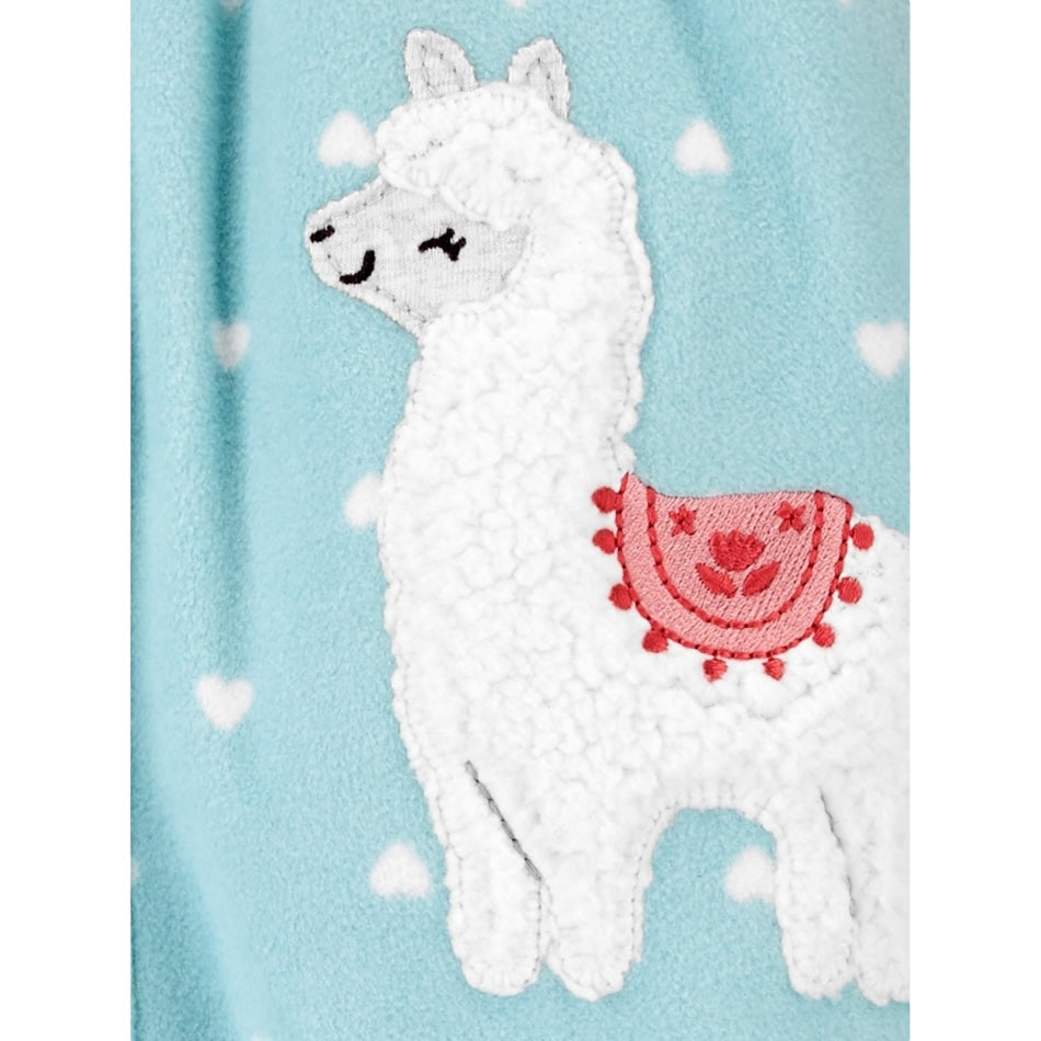 Fleece Zip Up Jumpsuit - Llama