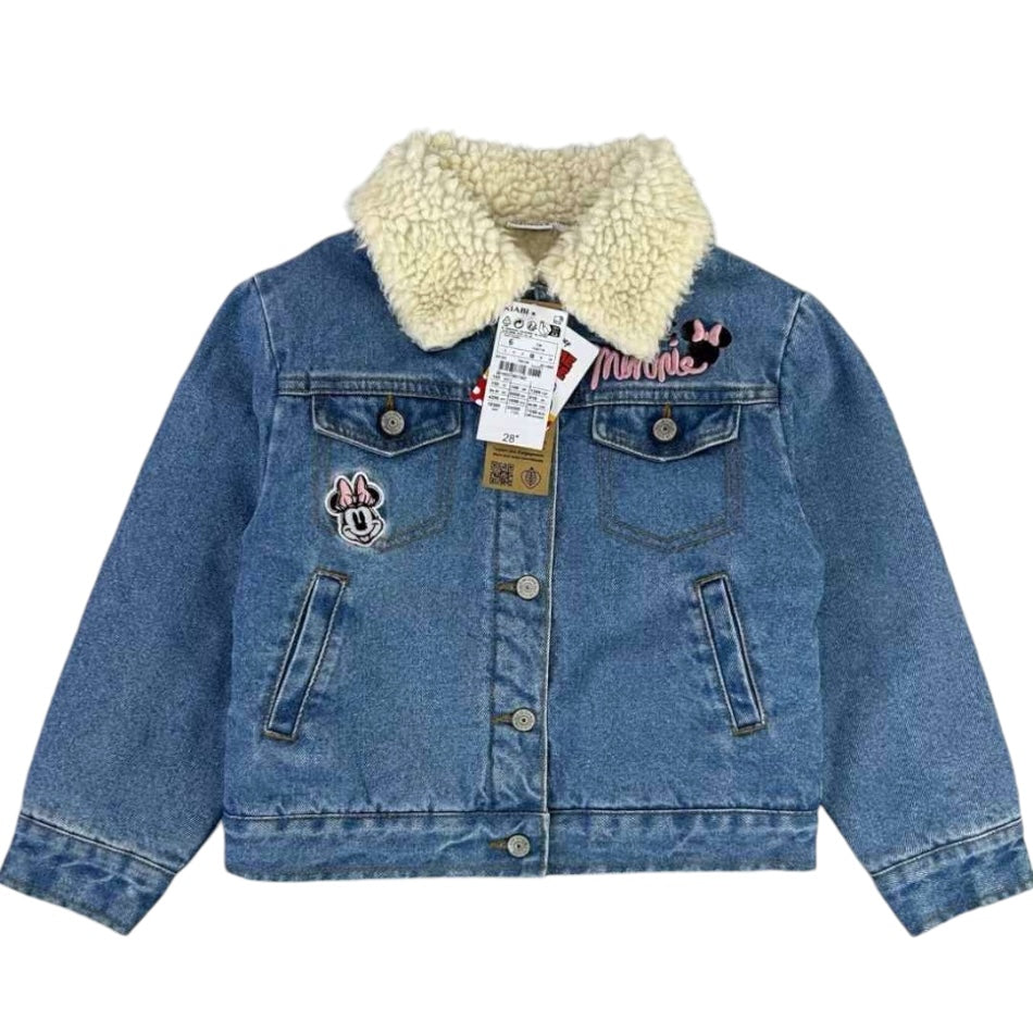 Sherpa Lined Denim Jacket - Minnie