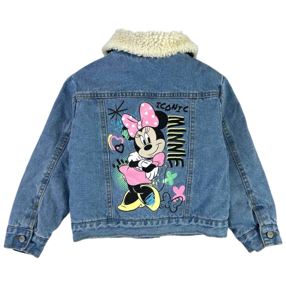 Sherpa Lined Denim Jacket - Minnie