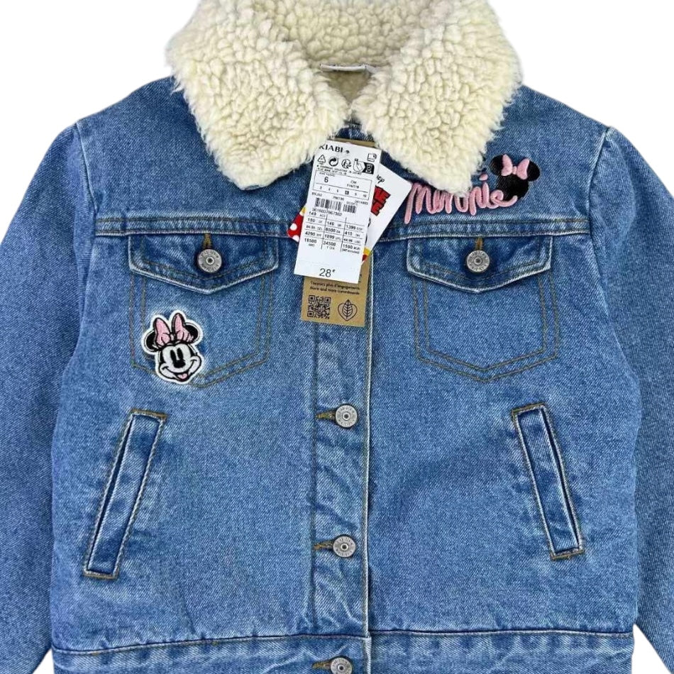 Sherpa Lined Denim Jacket - Minnie