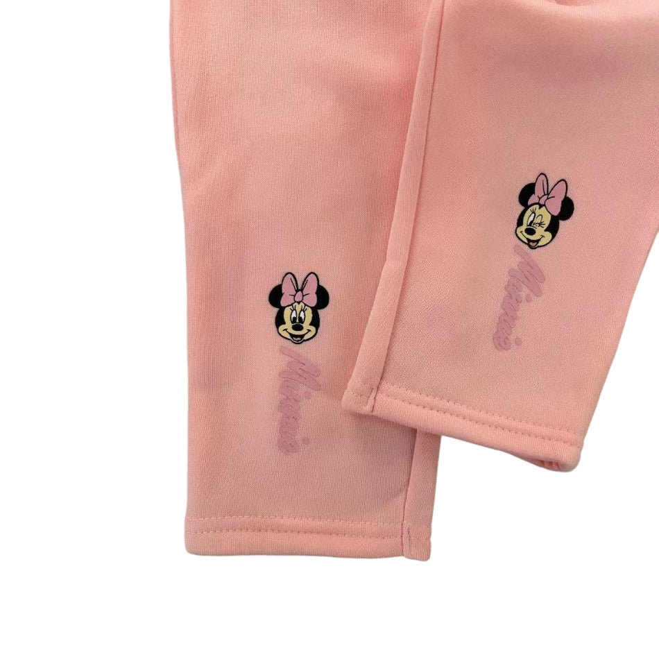 2 Pc Fleece Lined Swaetshirt And Pant Set - Allover Minnie