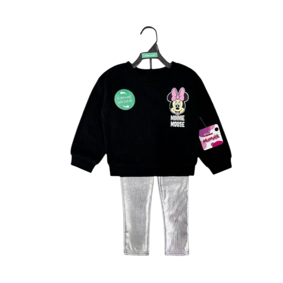 Terry Sweatshirt With Shimmery Pants - Minnie Mouse