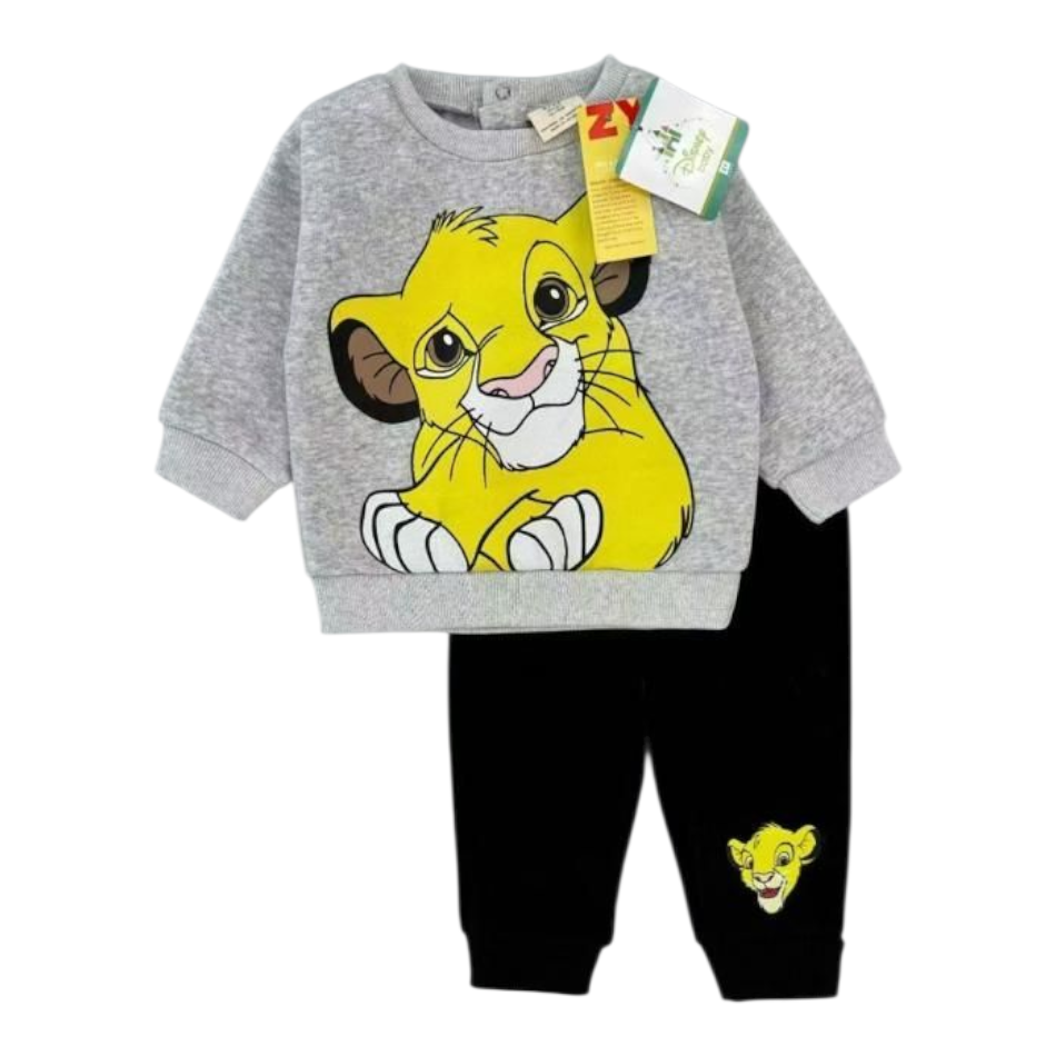 2 Pc Fleece Lined Sweatshirt And Pants Set - Simba