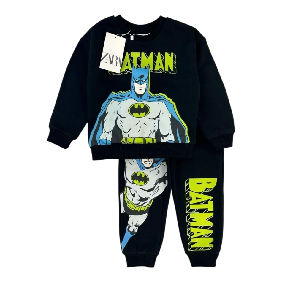 2 Pc Fleece Lined Sweatshirt And Pants Set - Batman