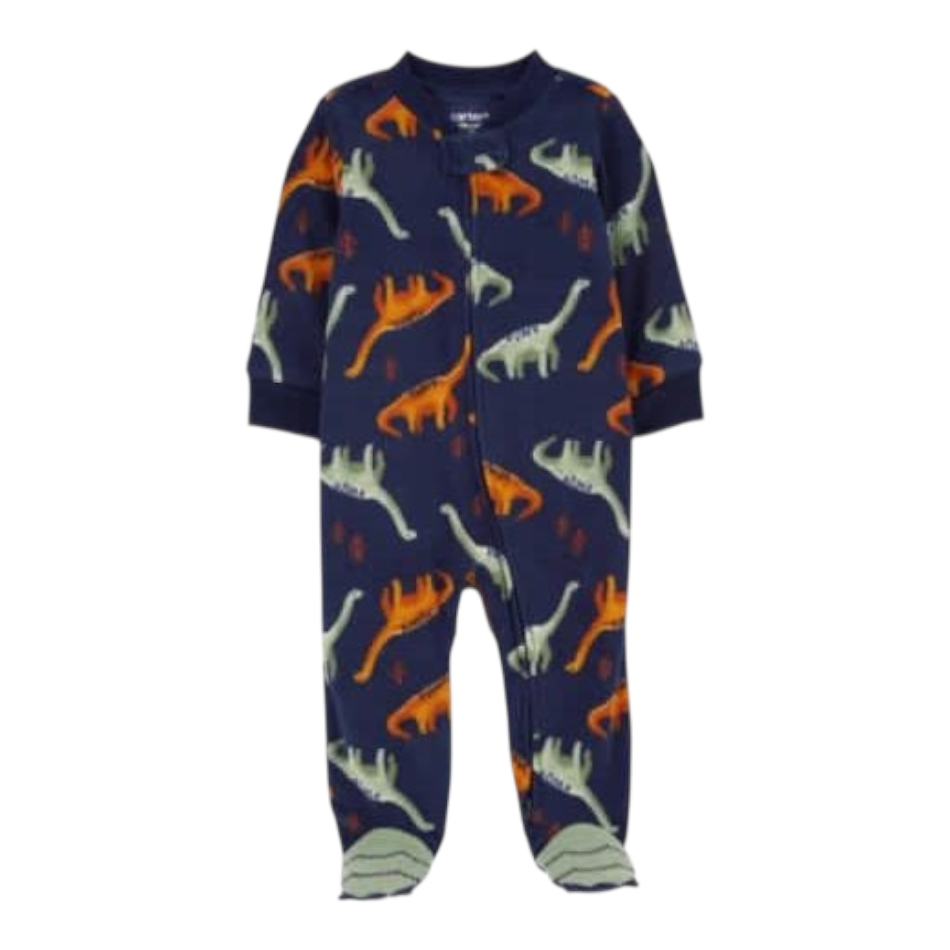 Fleece Zip up Footed Sleeper - Dinos