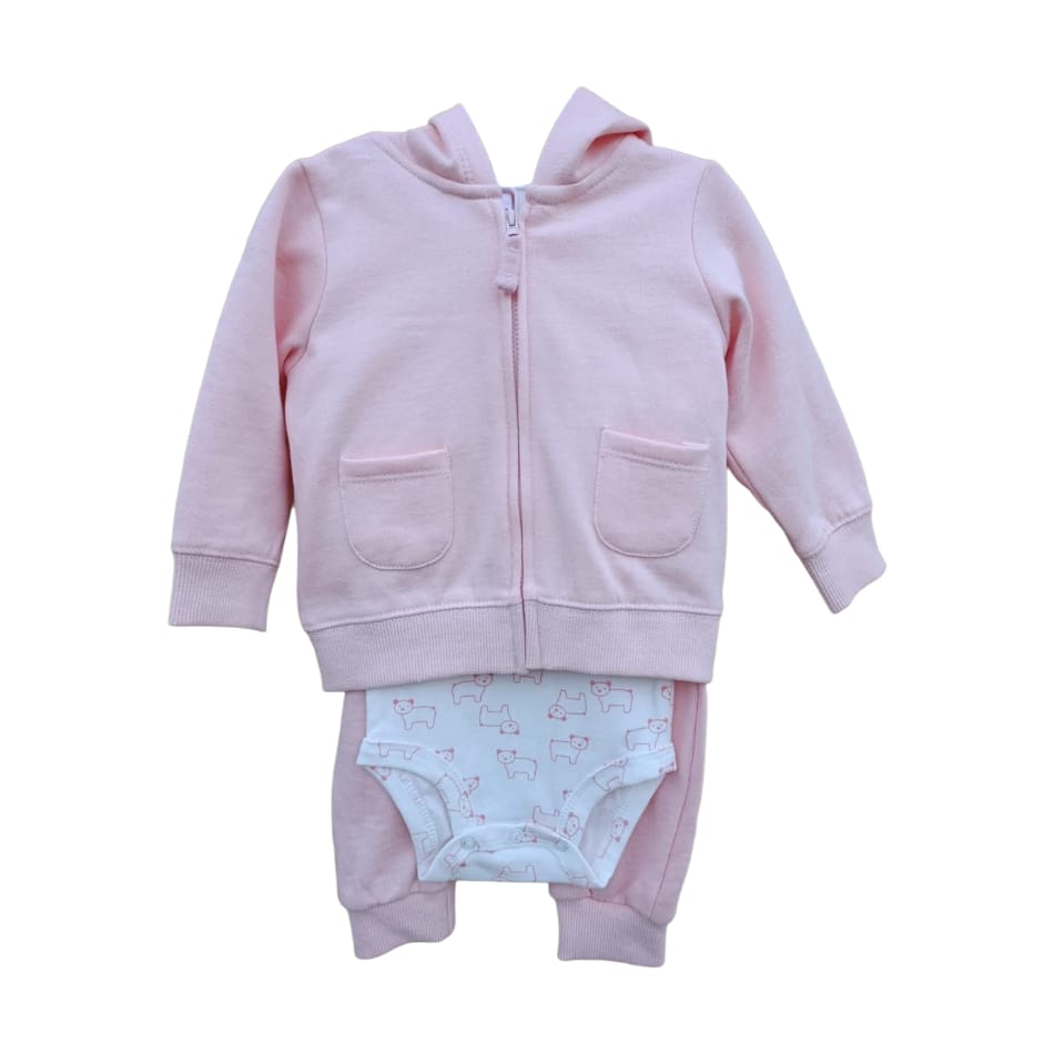 3 Pc Fleece Lined Jacket, Pants And Full Sleeves Bodysuit  Set