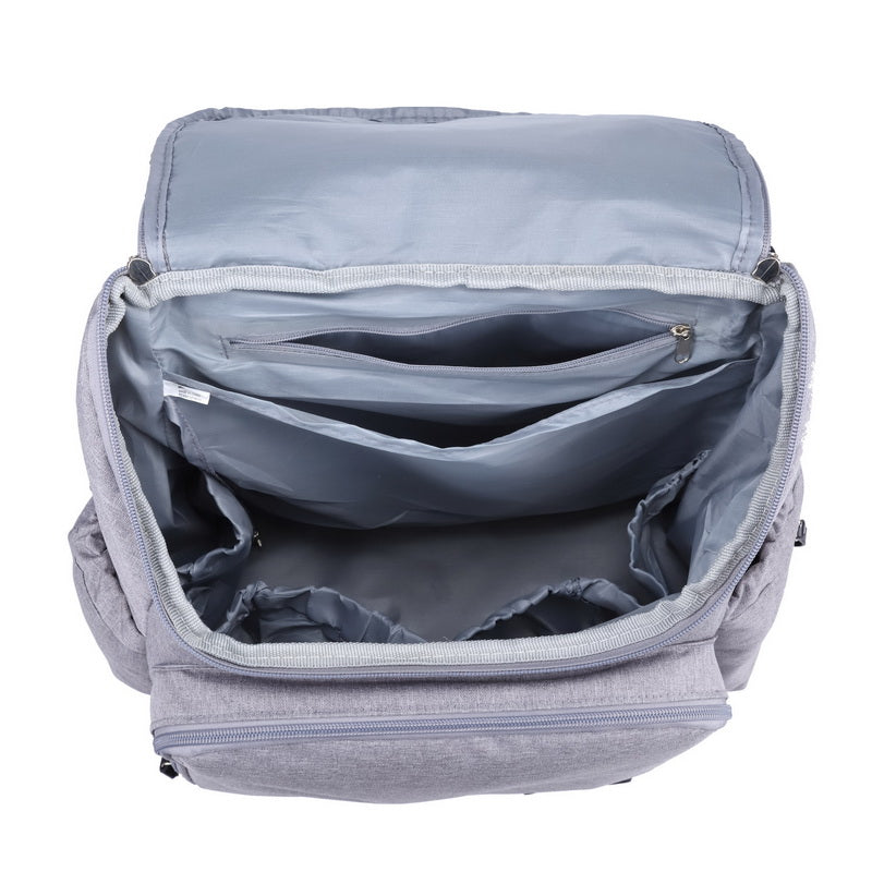Mes Enfants Backpack Diaper Bag - Light Grey