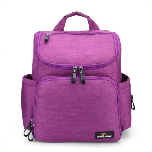 Mon Tresor Backpack Diaper Bag - Purple