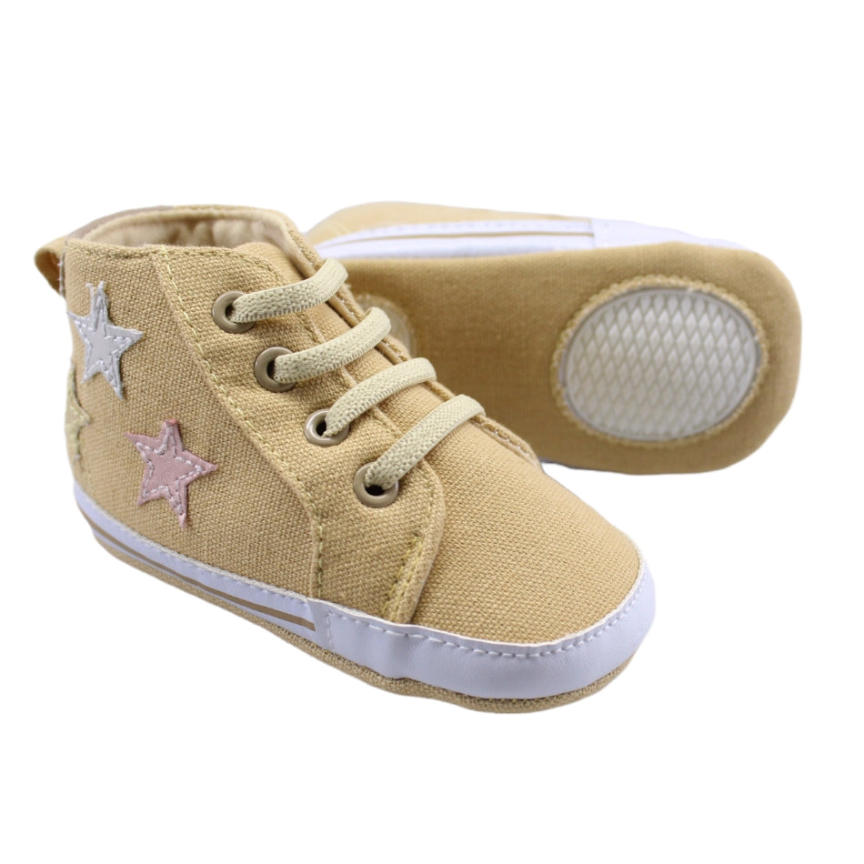 Petit Cocori Slip On Sneakers with Applique Stars - Prewalker
