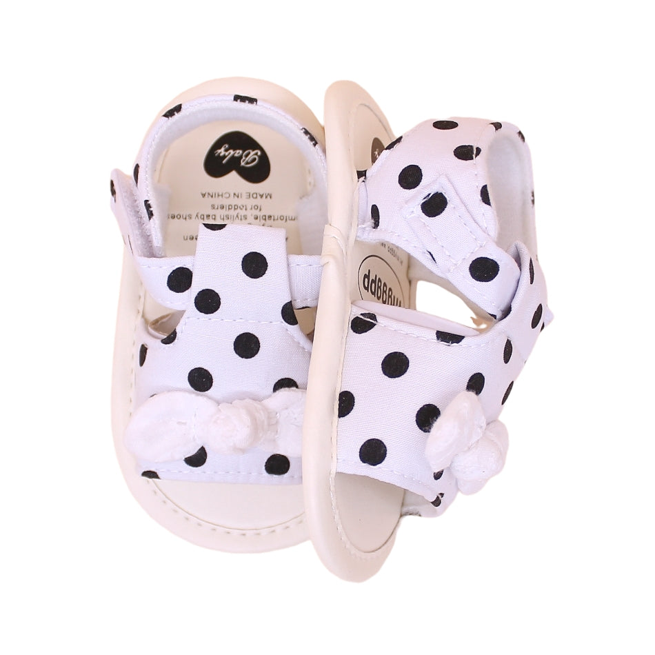 Slip On Dot Sandals with Velcro Tab - Prewalker