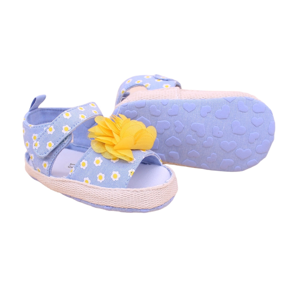 Printed Sandals with Velcro Tab "Flower" - Prewalker