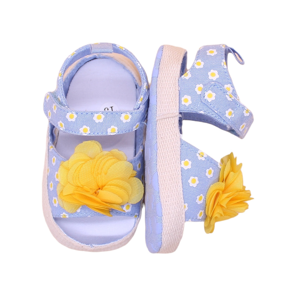 Printed Sandals with Velcro Tab "Flower" - Prewalker