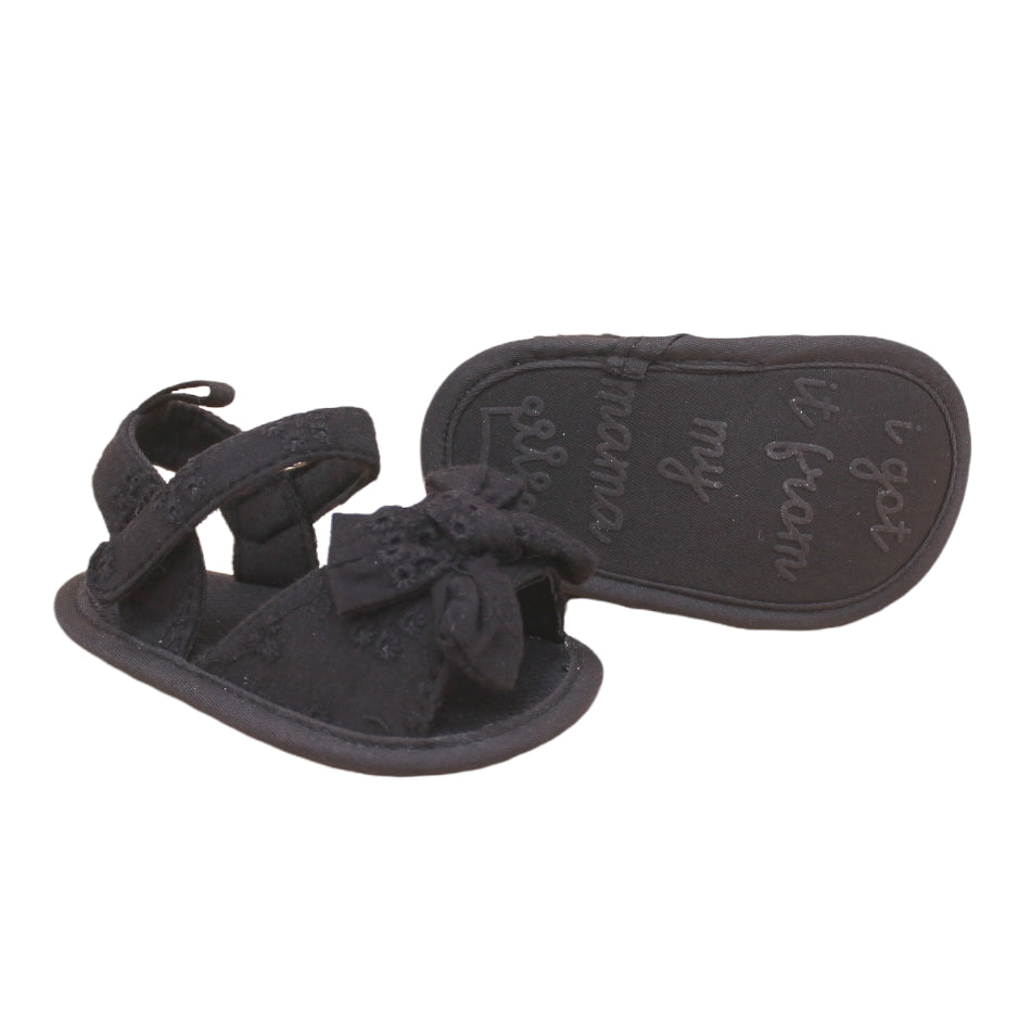Slip On Sandals with Velcro Tab "Bow" - Prewalker