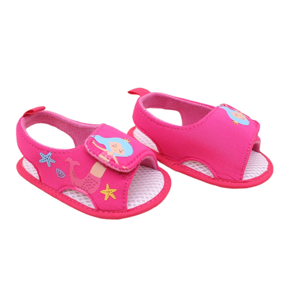 Slip On Sandals with Velcro Tab "Mermaid" - Prewalker