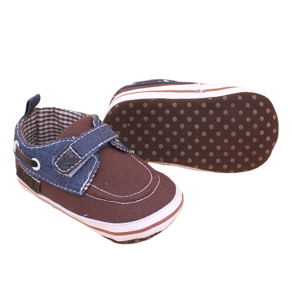 Canvas Boat Shoes with Velcro Tab - Prewalker