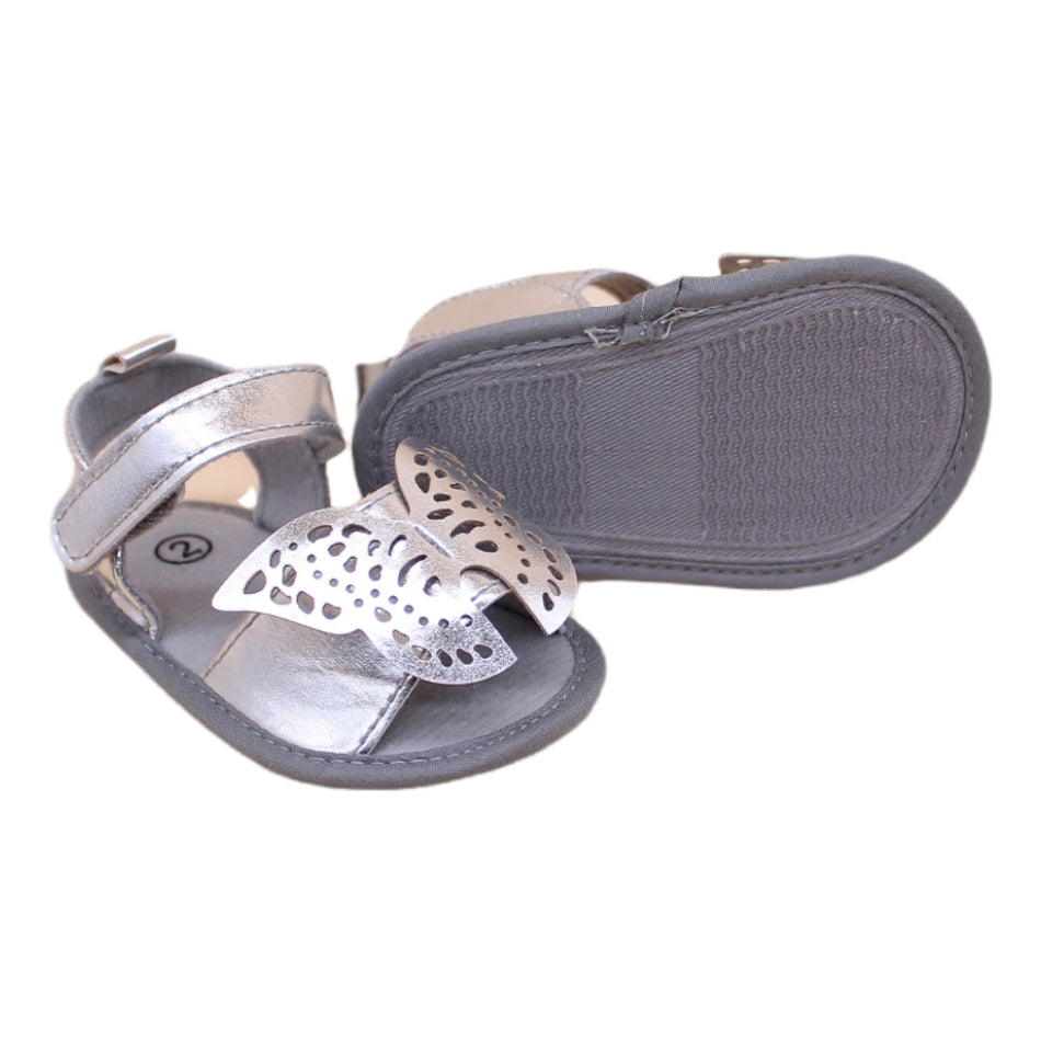 Butterfly Slip On Sandals With Velcro Tab - Prewalker