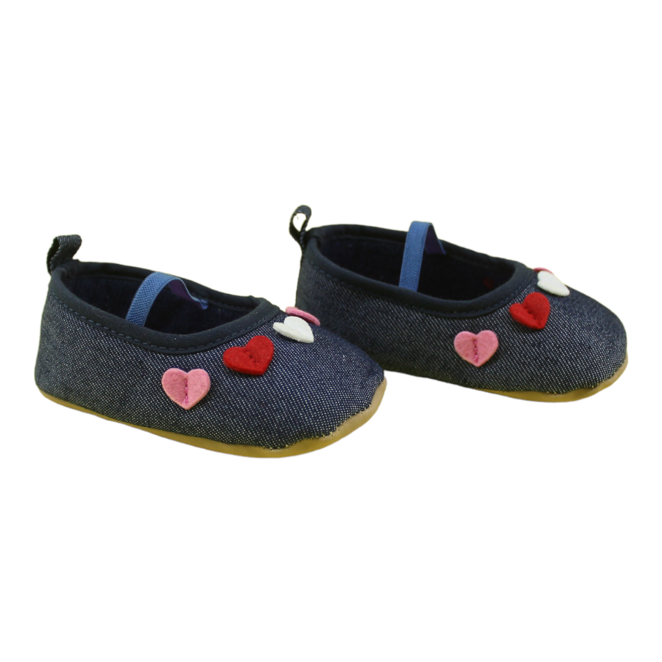Denim Slip On Shoes (Hearts) - Prewalker