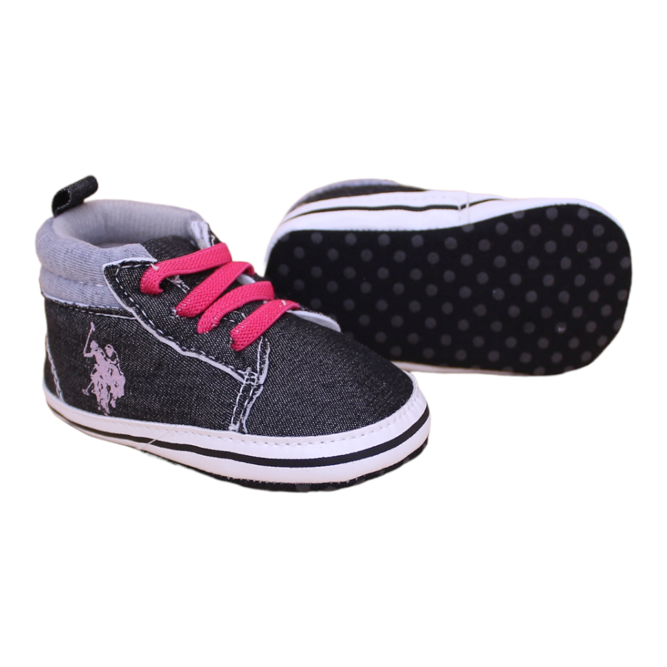 Slip On Sneakers (Black/Pink) - Prewalker