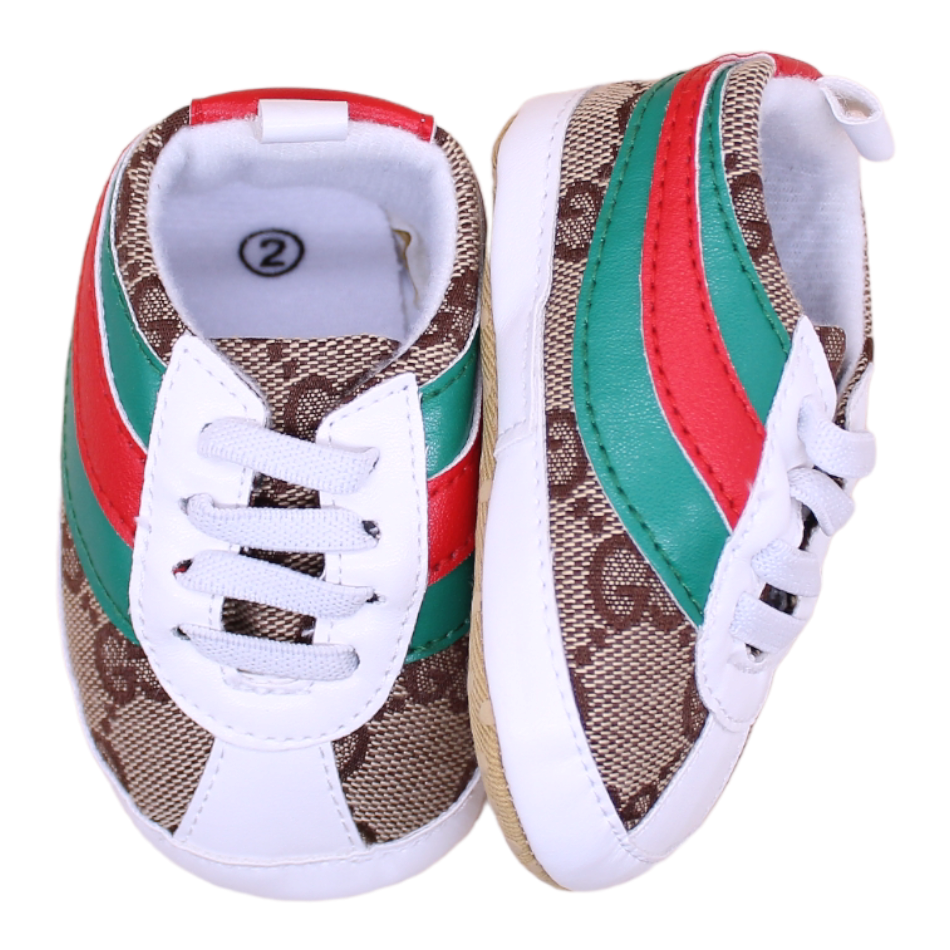 Slip On Sneakers (Red/Green) - Prewalker