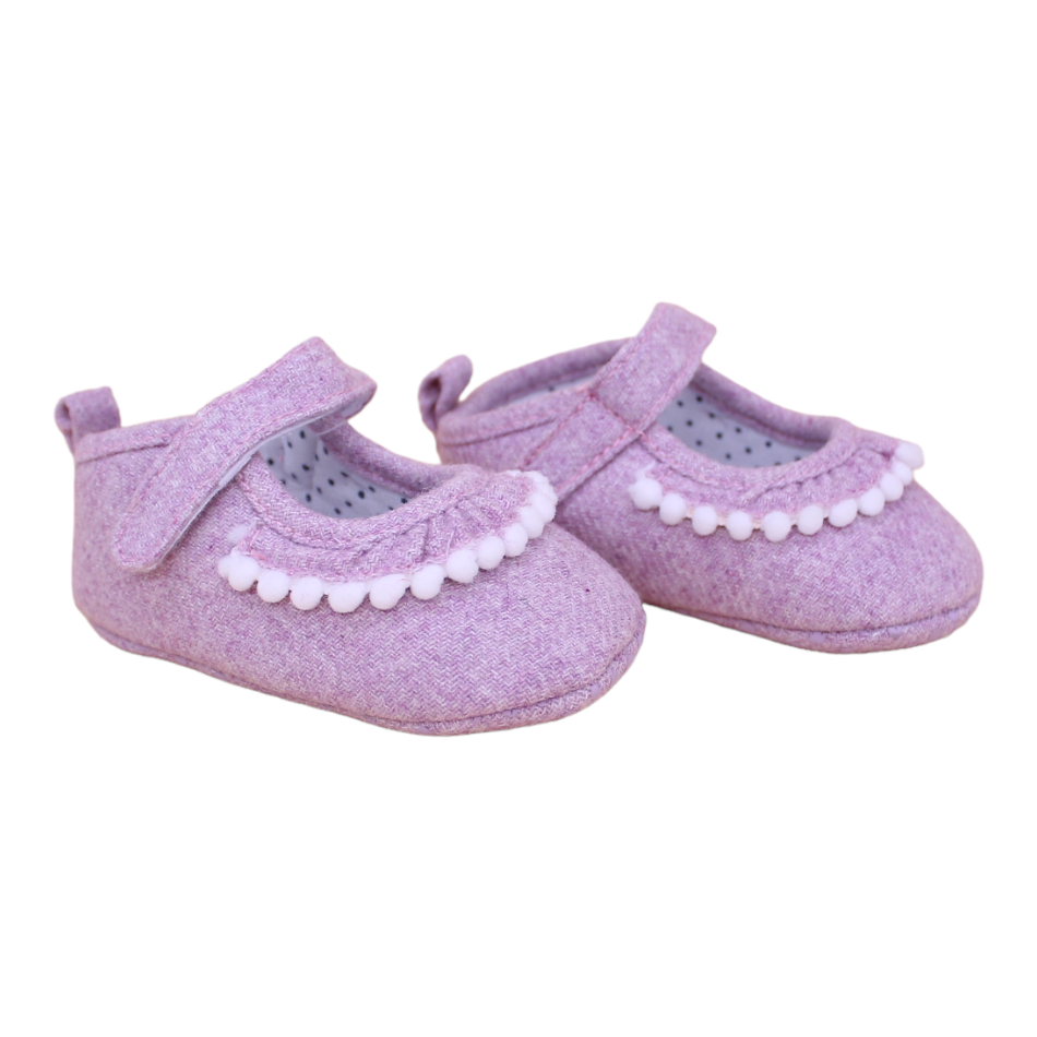 Ruffle Slip On Shoes (Purple) - Prewalker