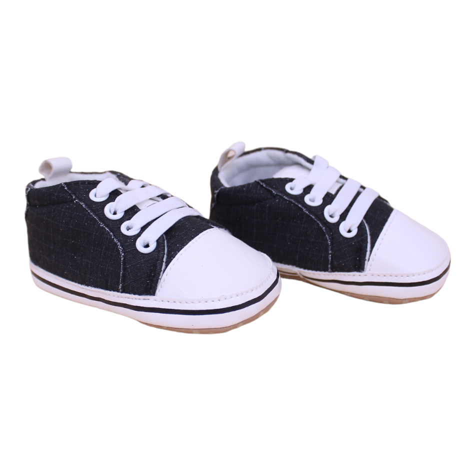 Slip On Sneakers (White/Black) - Prewalker