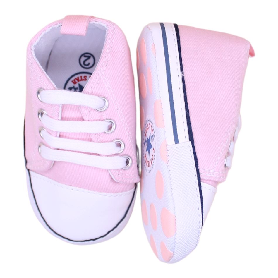 Slip On Sneakers (White/Pink) - Prewalker
