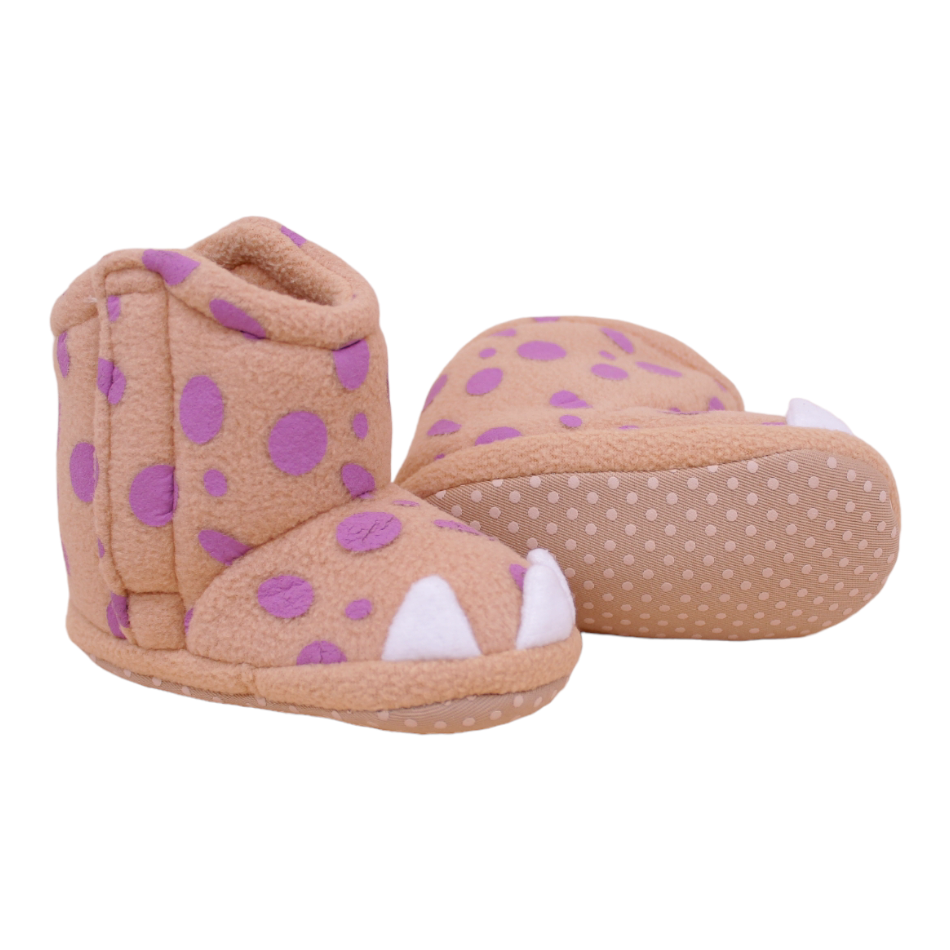 Pat Pat Soft Sole Baby Boots - Beige Dino