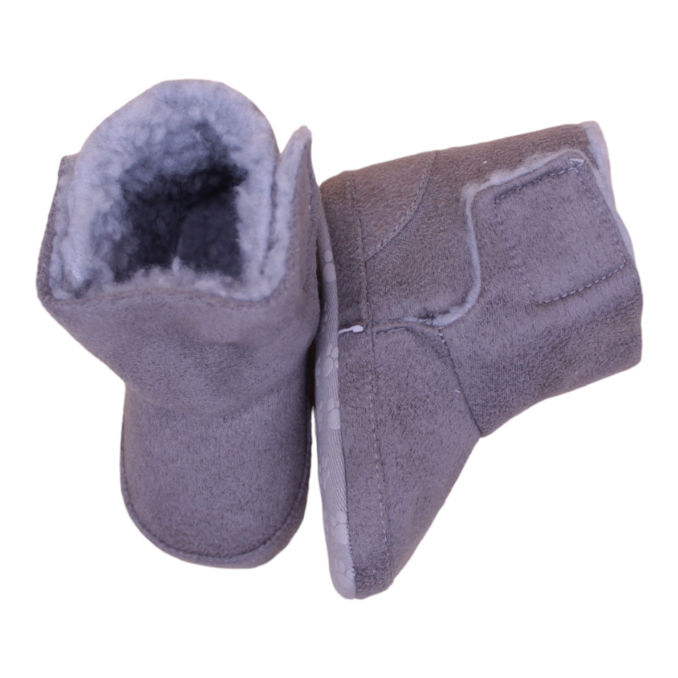 Pat Pat Cozy Soft Sole Baby Boots - Grey