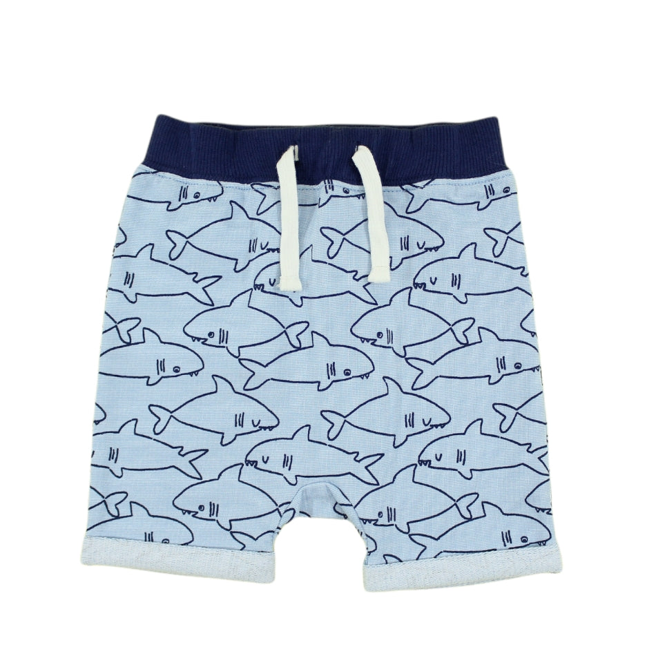 Gymboree Pull On Cotton Terry Shorts - Sharks