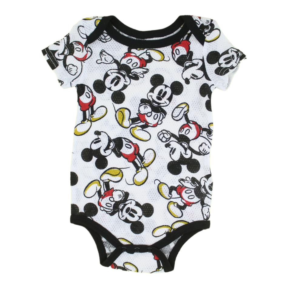 Disney Baby Perforated Cotton Bodysuit - Mickey Mouse