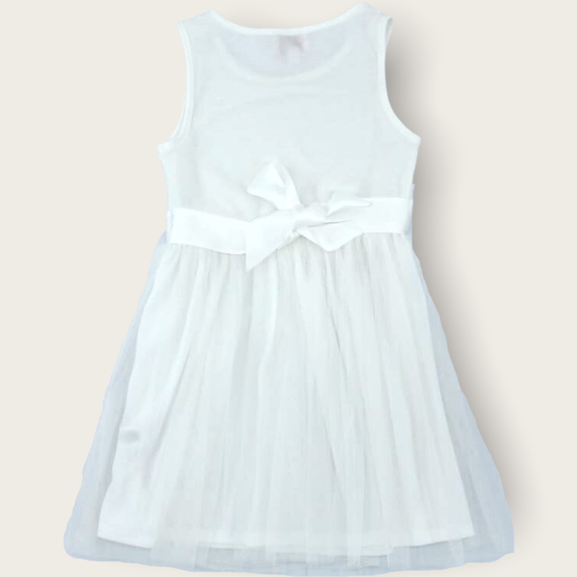Fairytale Lilt Sequin Bodice Tulle Tutu Dress - White