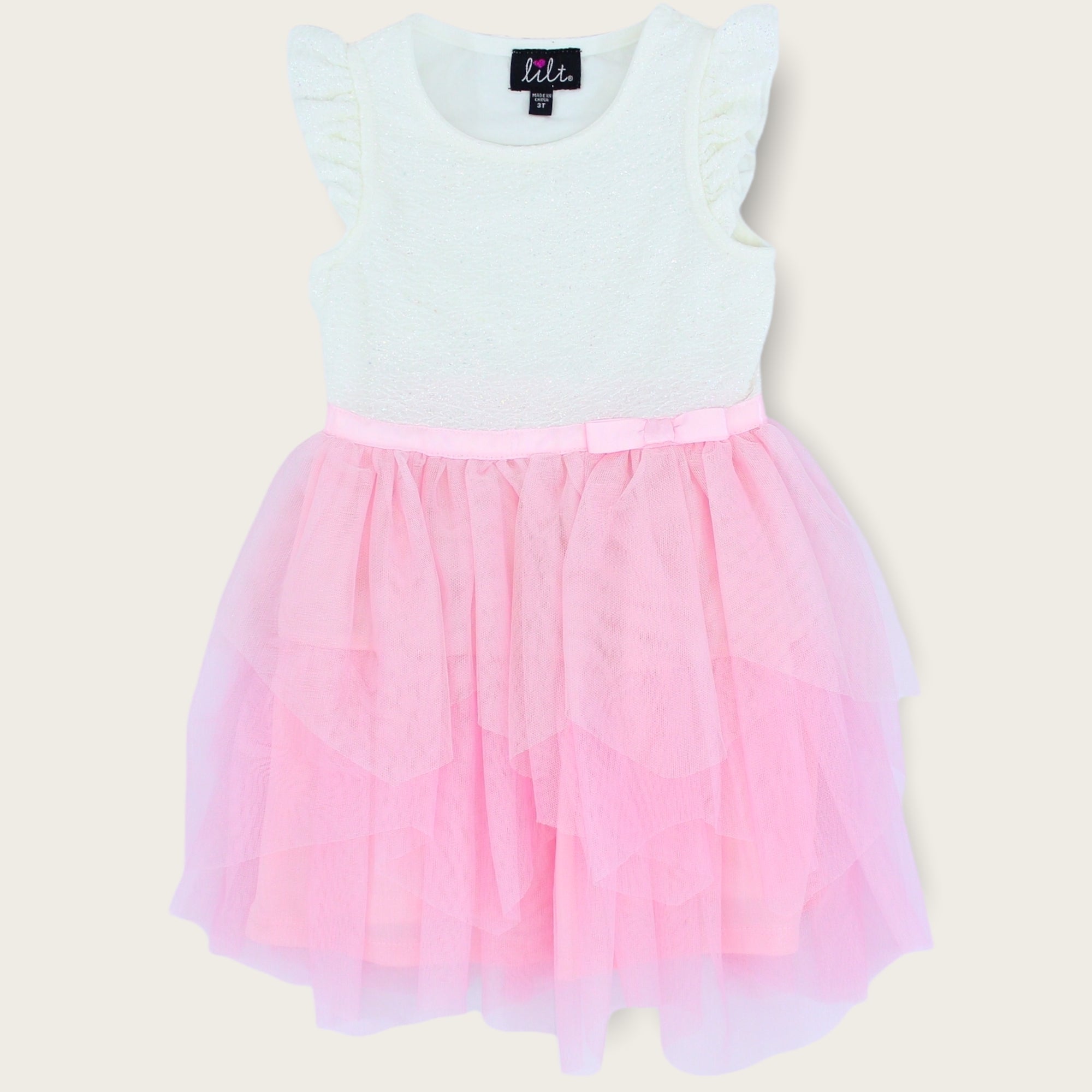 Zunie Sparkle Bodice Tutu Dress With Asymmetrical Skirt