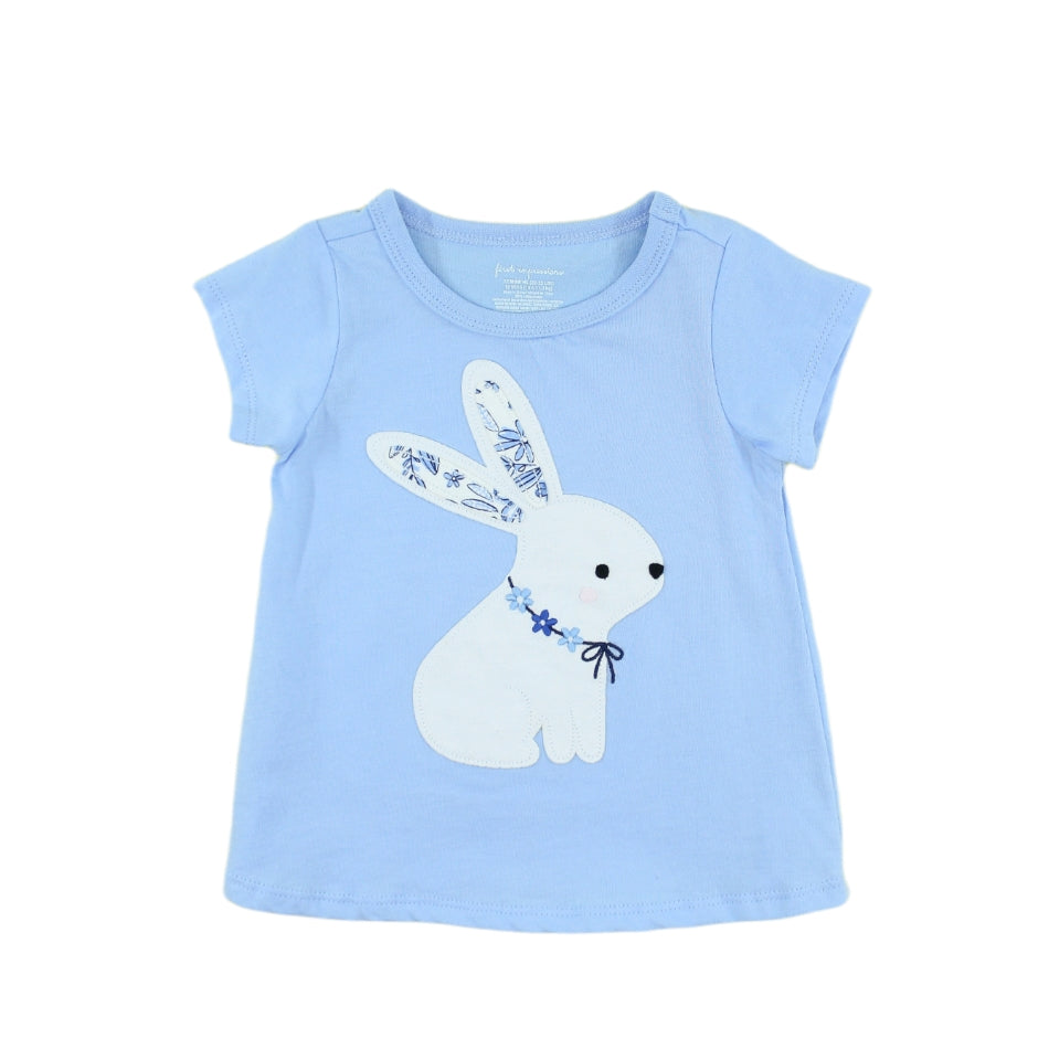 First Impressions  T-Shirt With Applique Details - Rabbit