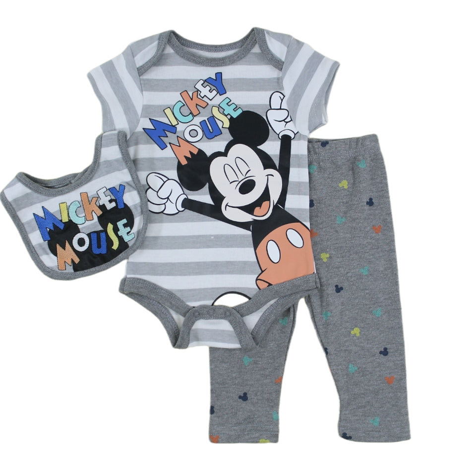 Disney Baby 3 Pc Layette Set - All Over Mickey